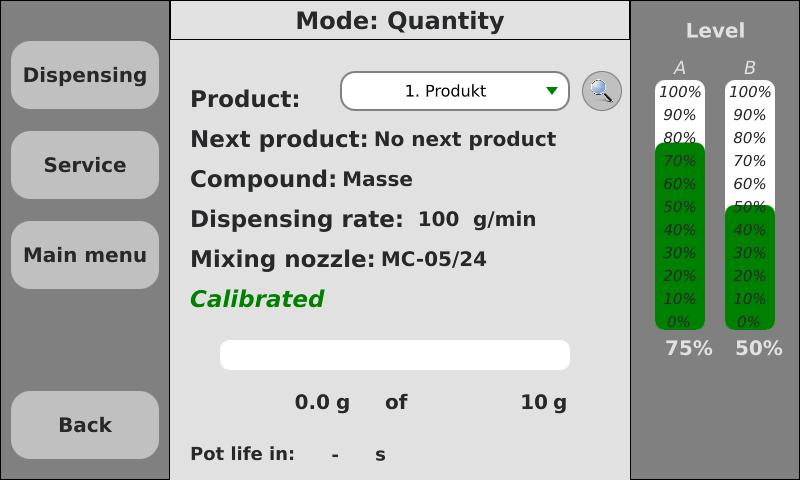 2-K-DOS Touch Menue Quantity